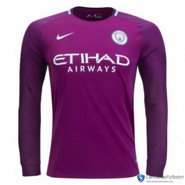 Camiseta Manchester City Segunda equipo ML 2017-18